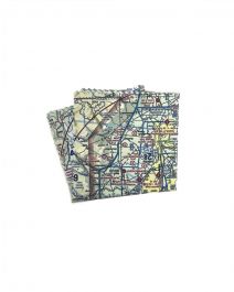 Seattle Aeronautical Chart Glasses Cleaning Cloth