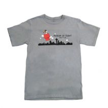 Snoopy Seattle Skyline Storm Grey Tee
