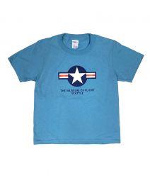 Star and Bars Blue Youth Tee