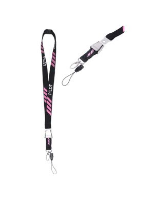 Pilot Stripes Pink Buckle Lanyard