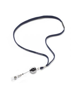 Retractable 787 Lanyard Blue and Chrome