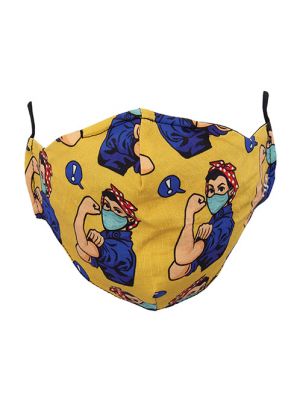 Rosie The Riveter Yellow Mask