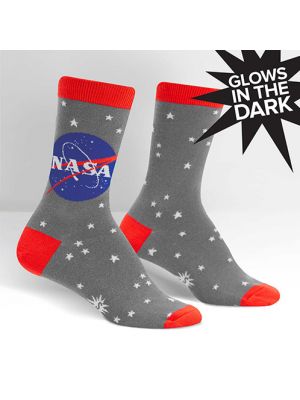 Women's Grey NASA Glow In The Dark Socks