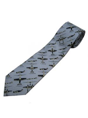 WWII Fighter Plane Spotter Grey Tie