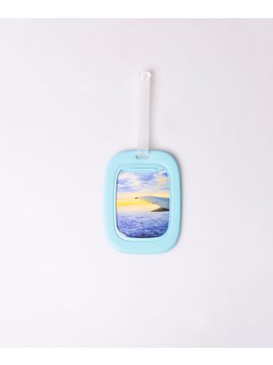 Mint Airplane Window Luggage Tag