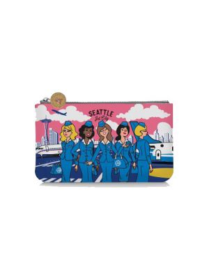 Seattle Jet Stewardess Skyline Small Pouch