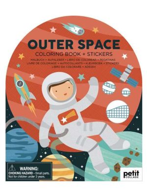 Outer Space Coloring Book and Stickers