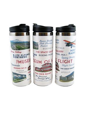 Museum Typography & Icons 14oz Travel Mug