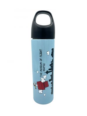 Snoopy Flying Around Seattle Water Bottle