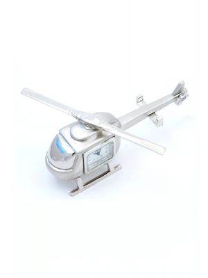 Helicopter Clock Silver