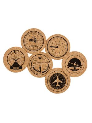 Cork Aviation 6 Coaster Set