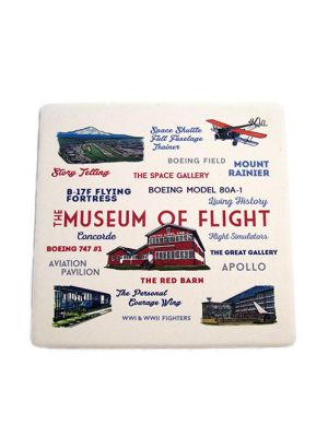 Museum of Flight Typography and Icons Coaster