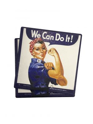 Rosie The Riveter Stone Coaster Set