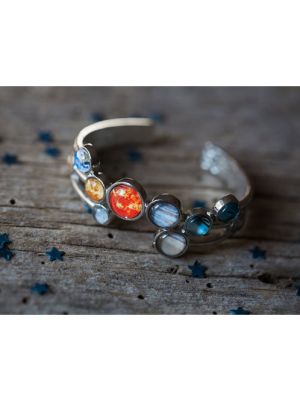 Solar System Bubble Cuff Bracelet