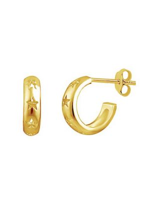Twinkle Star Gold Hoops