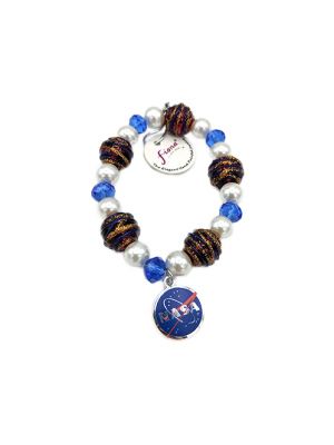 NASA Charm Bead Bracelet