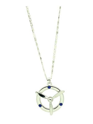 Silver Propeller Necklace