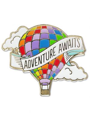 Adventure Awaits Hot Air Balloon Pin