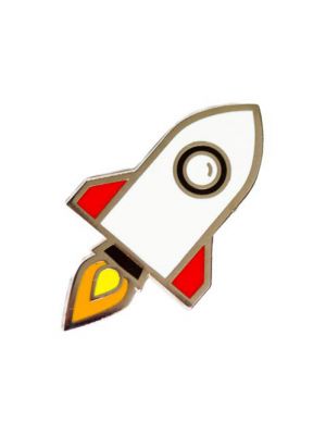 Rocketship Enamel Pin