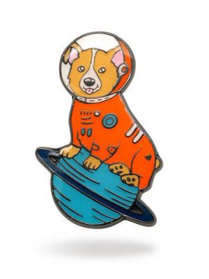 Space Corgi Enamel Pin