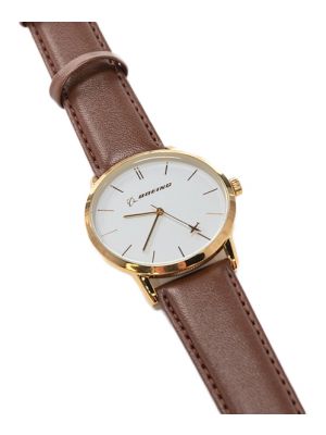 Boeing Women's Gold Rotating Airplane Watch