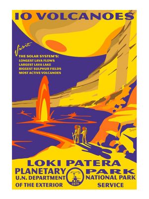 Loki Patera Planetary Park IO Volcanoes Poster
