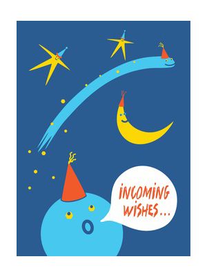 Incoming Wishes Comet Birthday Card