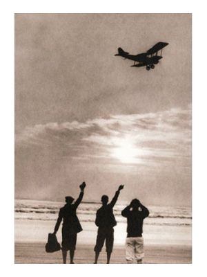 Biplane on the Coast Card