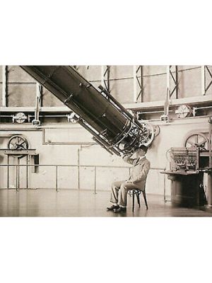 The Astronomer and Telescope Birthday Card