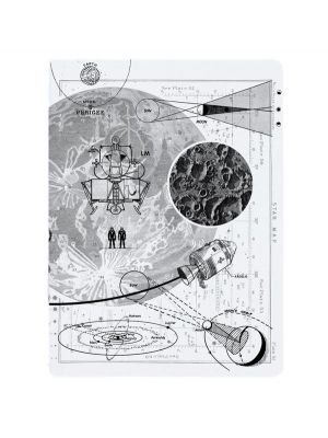 Moon Landing Softcover Dot Grid Notebook