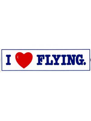 I Love Flying Bumper Sticker