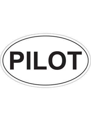 Pilot Oval Sticker