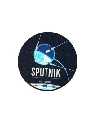 Sputnik Round Sticker