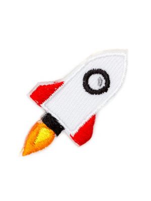Rocketship Embroidered Sticker Patch