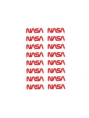 NASA Worm Logo Decal Sheet