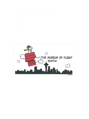Snoopy Flying Around Sticker
