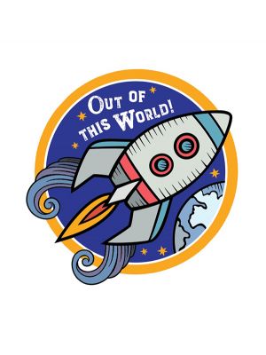 Out of This World Rocket Sticker