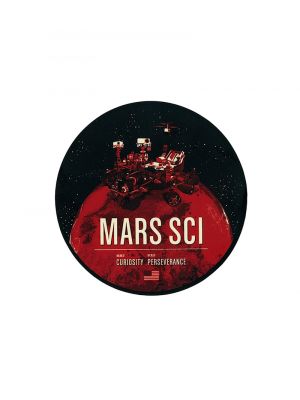 Mars Science Rovers Round Sticker