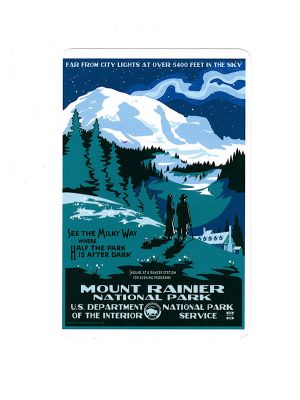 See the Milky Way Mt. Rainier Park Sticker