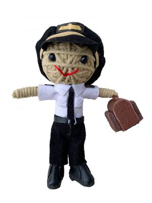 Airline Pilot Boy String Doll