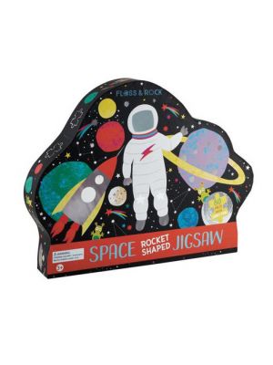 Space Rocket Shaped 80 Piece Puzzle