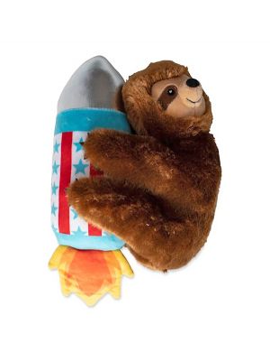 Rocket Sloth Plush Dog Toy
