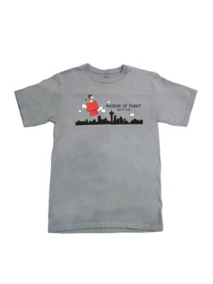 Snoopy Seattle Skyline Storm Grey Tee