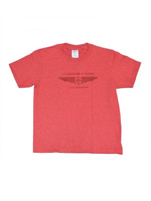 Museum of Flight Compass Wings Youth Red Tee
