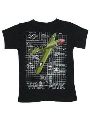 P-40 Warhawk Black Blueprint Tee