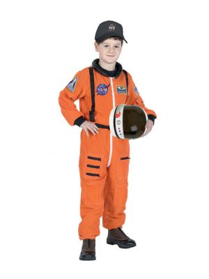 Orange Astronaut Flight Suit With Cap