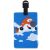 Red Smiling Airplane Luggage Tag