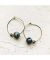 Earth and Moon Beaded Hoop Earrings