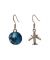 World Traveler Earth and Plane Drop Earrings