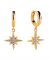 Starburst Gold Hoop Earrings